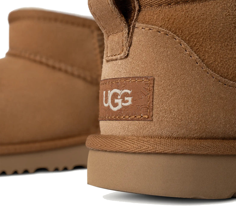 UGG Classic Ultra Mini çocuk botu, kahverengi (chestnut) süet