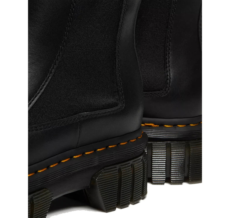 Dr. Martens Unisex Audrick Nappa Leather Platform Chelsea Boots Black
