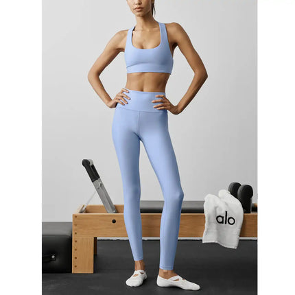 alo Women's 7/8 High-Waist Airlift Legging Light Provence Blue