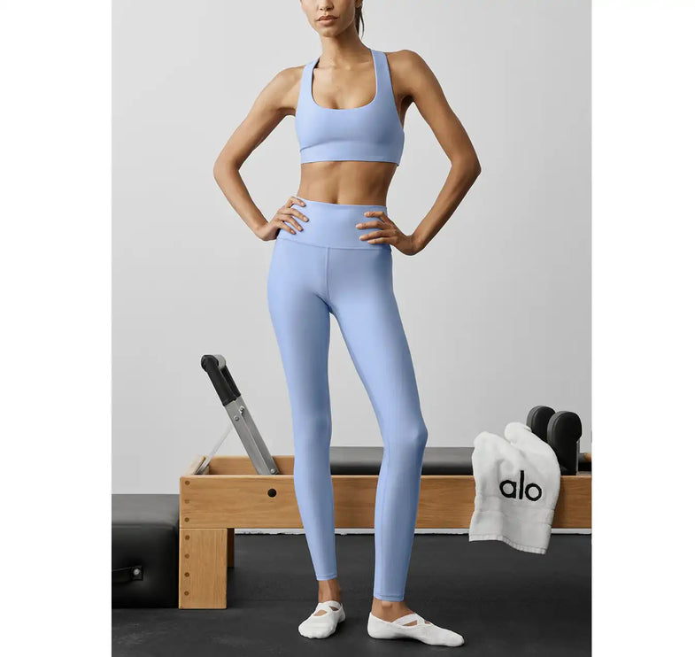 alo Women's 7/8 High-Waist Airlift Legging Light Provence Blue