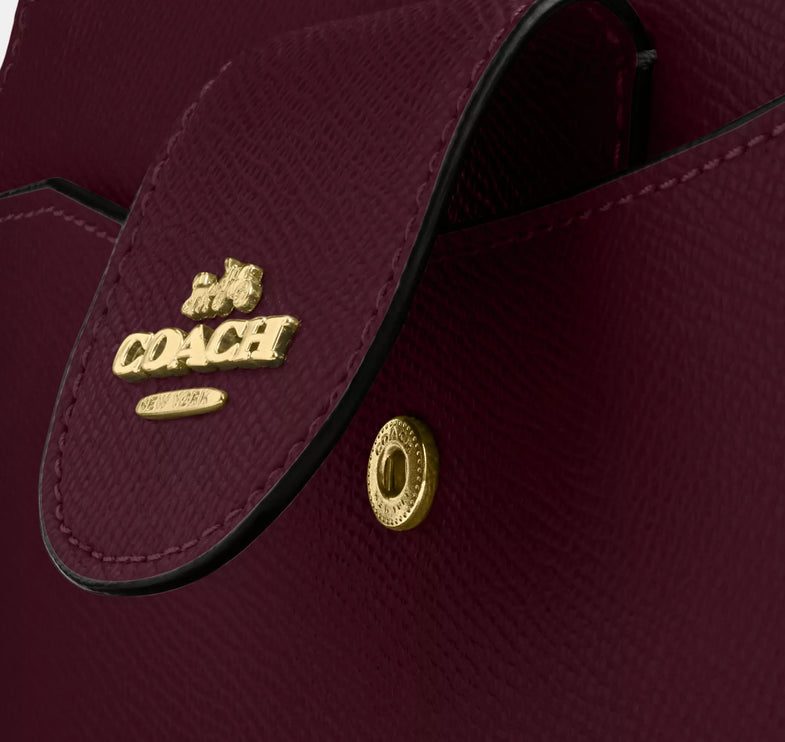 Coach Women's Poppy Crossbody Bag Gold/Dark Wine