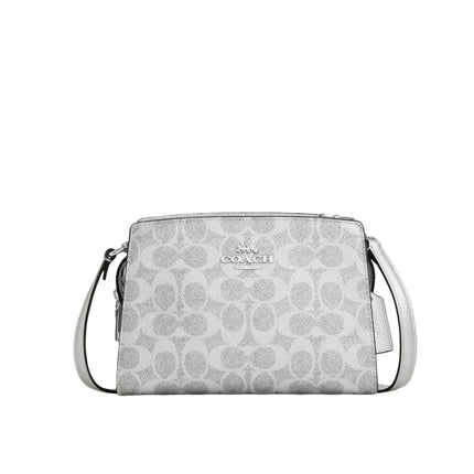 Coach Women's Gia Crossbody Bag In Signature Canvas Silver
