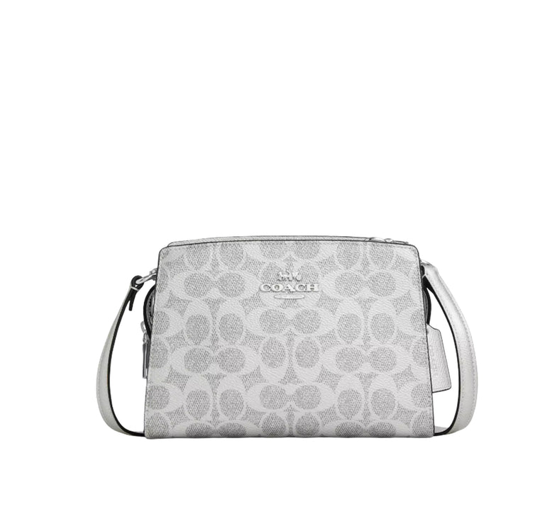 Coach Women's Gia Crossbody Bag In Signature Canvas Silver