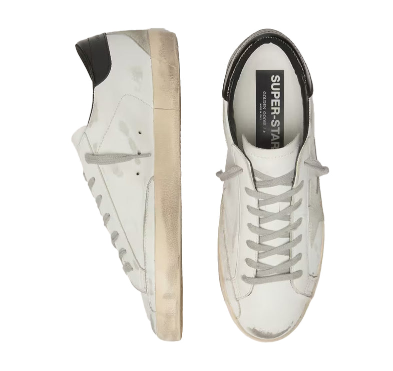 Golden Goose Women's Super Star with Black Heel Tab and Metal Stud Lettering