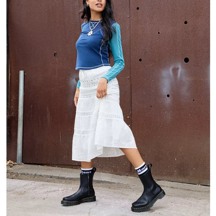 Dr. Martens Women's Amaayah Lo Leather Boots Black