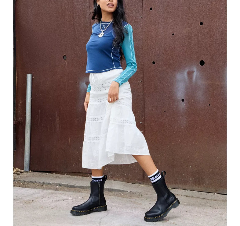 Dr. Martens Women's Amaayah Lo Leather Boots Black