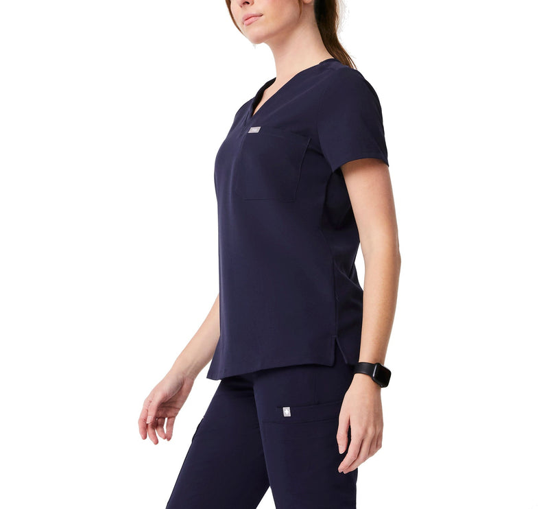 FIGS Women's Catarina One Pocket Scrub Top Navy