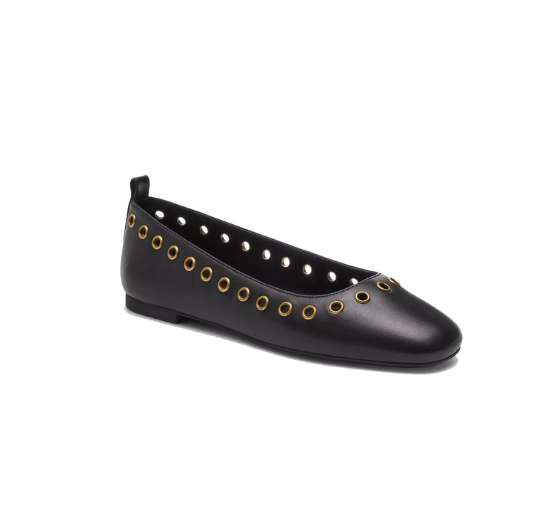 Coach Women's Wendie Ballet With Grommets Black