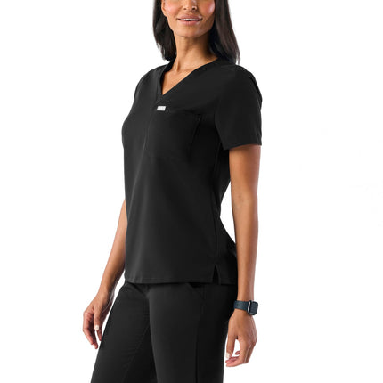 FIGS Women's Catarina One Pocket Scrub Top Black