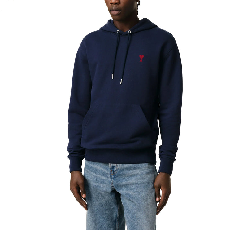 AMI Alexandre Mattiussi Unisex Ami de Coeur Hoodie Night Blue