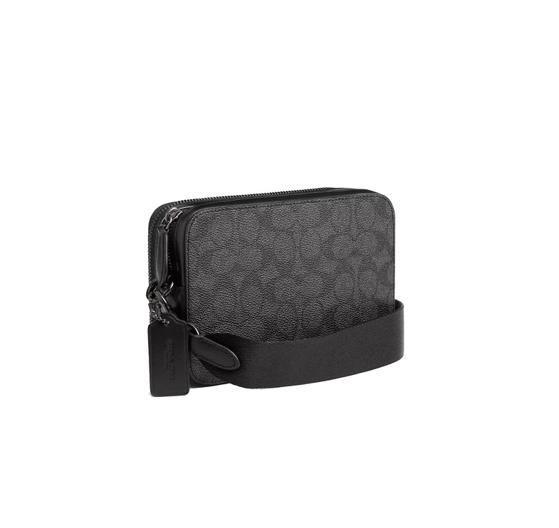 Coach Unisex Charter Crossbody Bag 19 In Signature Canvas With Coach Graphic Charcoal Multi