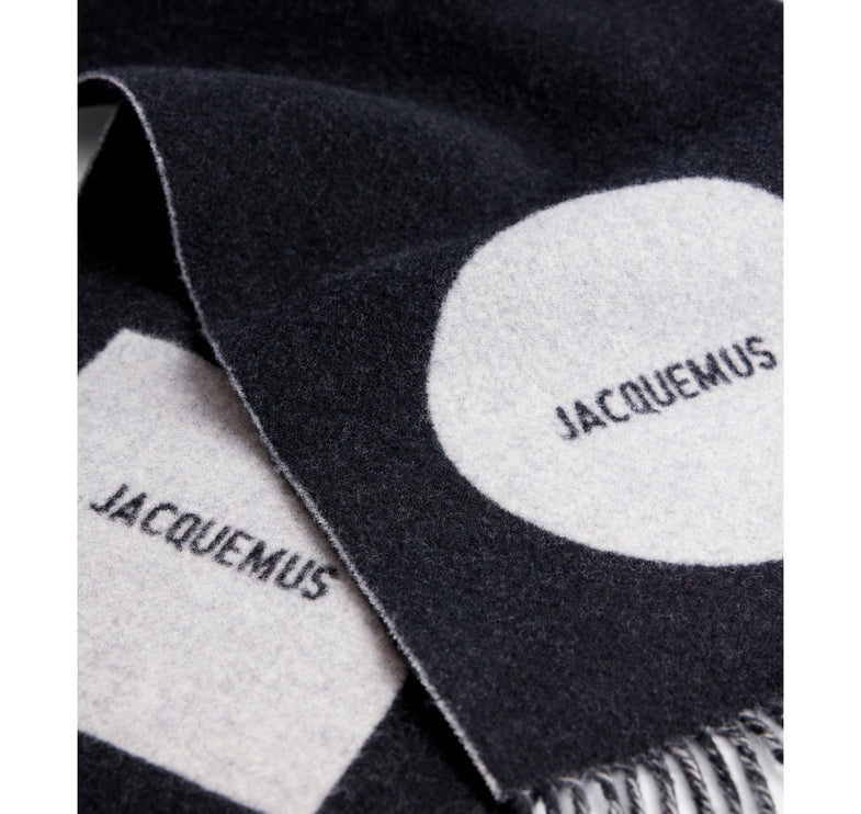 Jacquemus Unisex The Rond Carré Scarf Multi Black