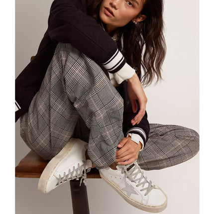 Golden Goose Women's Hi Star with Star and Metallic Silver Heel