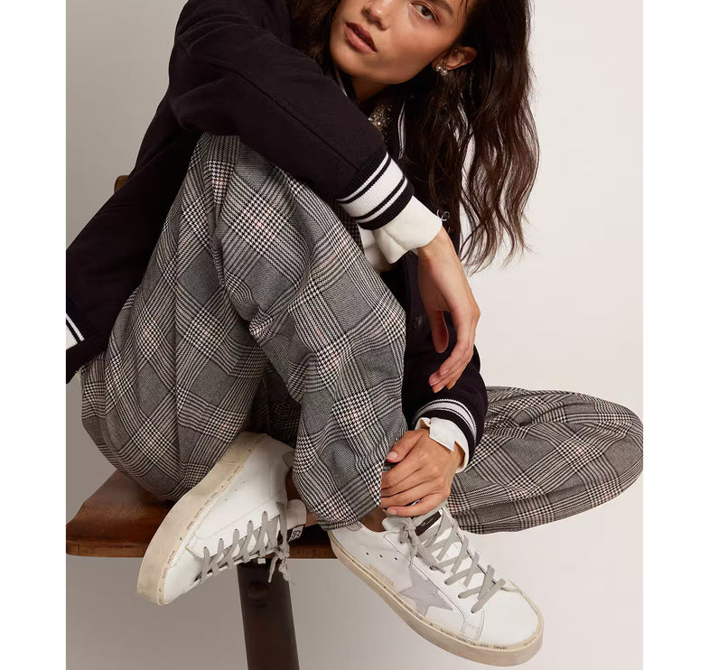 Golden Goose Women's Hi Star with Star and Metallic Silver Heel