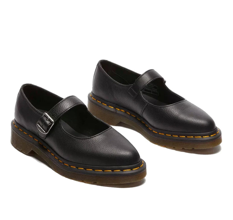 Dr. Martens Women's Elphie Virginia Leather Mary Jane Shoes Black
