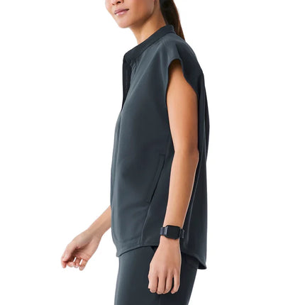 FIGS Women's Rafaela Oversized Scrub Top Dark Harbor