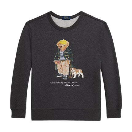 Polo Ralph Lauren Boy's Polo Bear Heathered Fleece Sweatshirt Windsor Heather