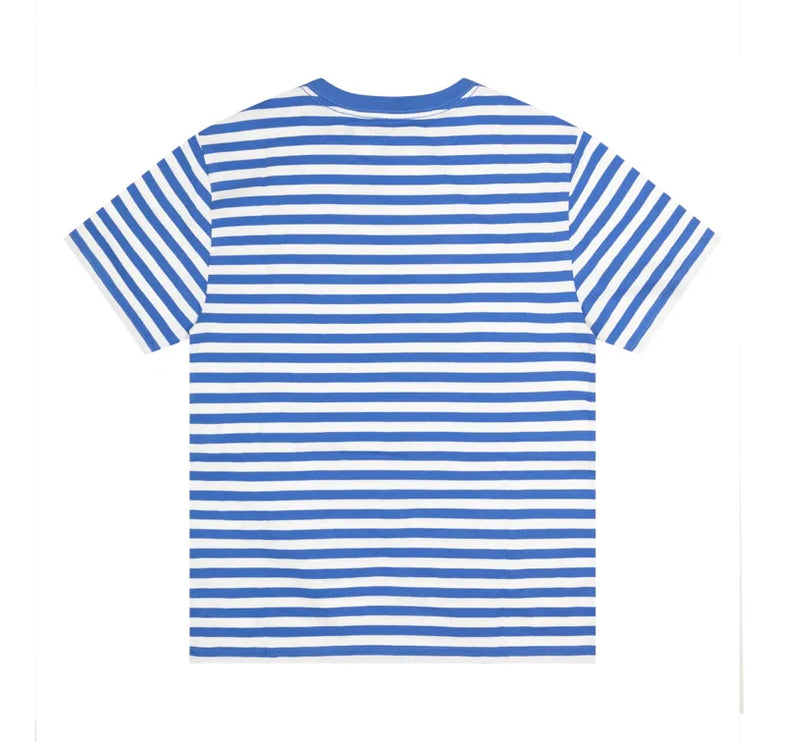 Polo Ralph Lauren Men's Polo Bear Striped Cotton Jersey Tee Blue/White 2 - Hemen Kargoda