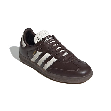 Adidas Women's Samba OG Shoes Aurora Coffee/Off White/Gold Metallic IH3982