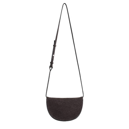 COS Women's Curved Crossbody Bag Dark Brown