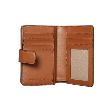 Michael Kors Women's Jet Set Medium Signature Logo Wallet Brown