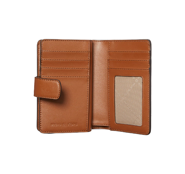 Michael Kors Women's Jet Set Medium Signature Logo Wallet Brown