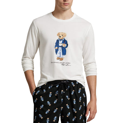 Polo Ralph Lauren Men's Polo Bear Cotton Sleep Set White/Black