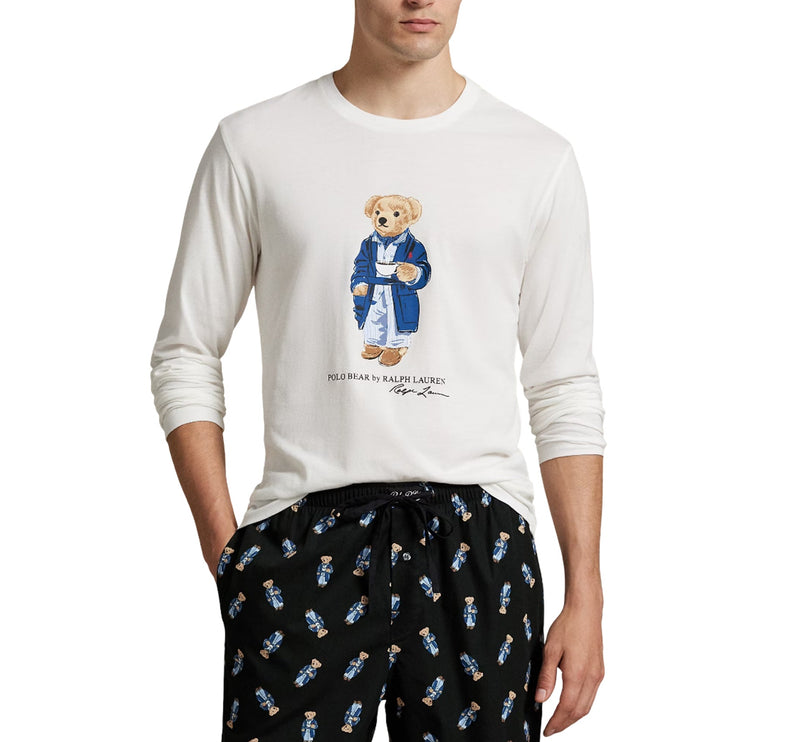 Polo Ralph Lauren Men's Polo Bear Cotton Sleep Set White/Black