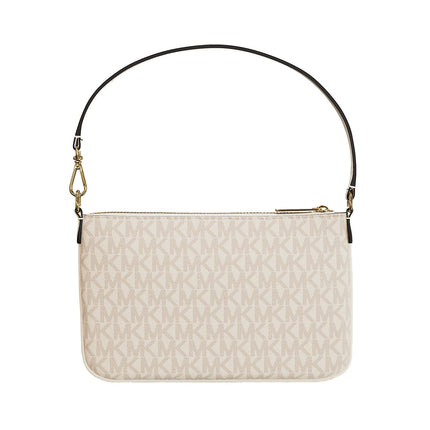 Michael Kors Women's Jet Set Small Signature Logo Convertible Wristlet Light Cream Multi
