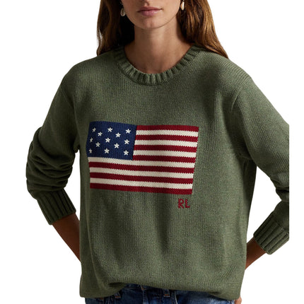 Polo Ralph Lauren Unisex The Iconic Flag Sweater Camouflage Melange