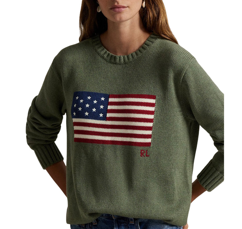 Polo Ralph Lauren Unisex The Iconic Flag Sweater Camouflage Melange