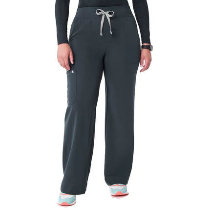 FIGS Women's High Waisted Isabel Wide Leg Scrub Pants Dark Harbor