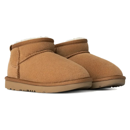 UGG Classic Ultra Mini çocuk botu, kahverengi (chestnut) süet