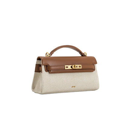 JW PEI Women's Noor Top Handle Bag Brown Canvas