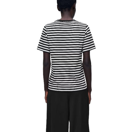 COS Women's 24/7 Regular T-Shirt Black/White/Striped
