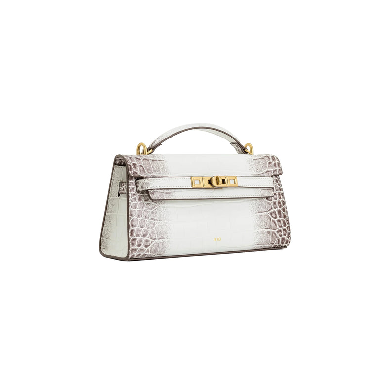 JW PEI Women's Noor Top Handle Bag White Croc