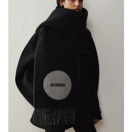 Jacquemus Unisex The Rond Carré Scarf Multi Black