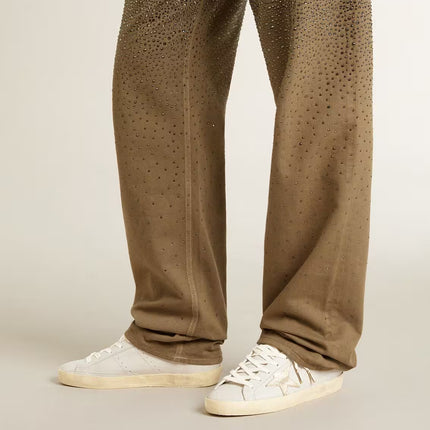Golden Goose Women's Super Star Sneakers with Crackle Leather Star and Metallic Foiled Leather