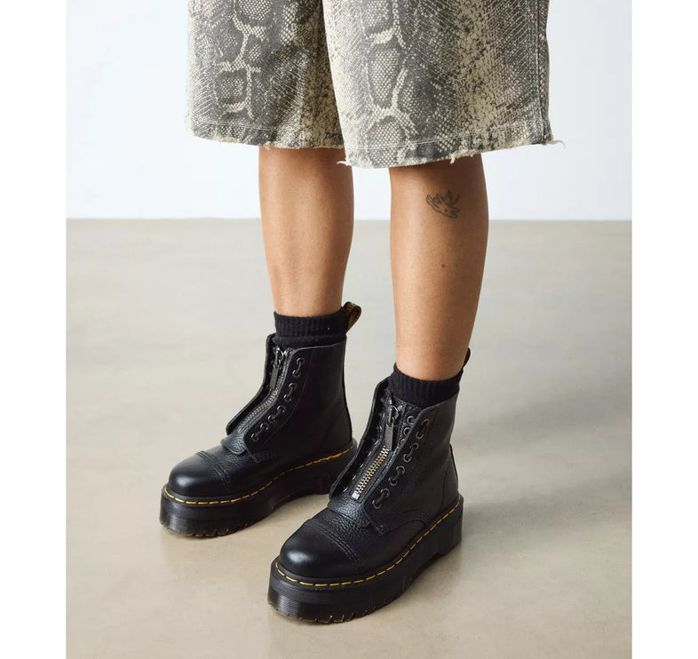 Dr. Martens Unisex Sinclair Millet Nappa Leather Platform Boots Black