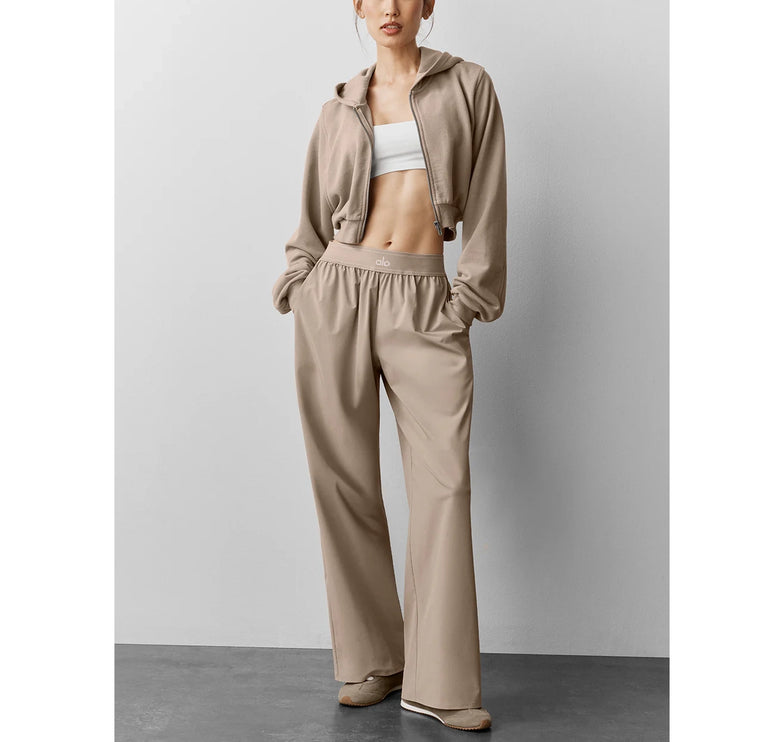 alo Women's Suit Up Trouser (Regular) Gravel