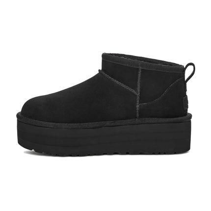 UGG Classic Ultra Mini Platform kadın botu, siyah süet