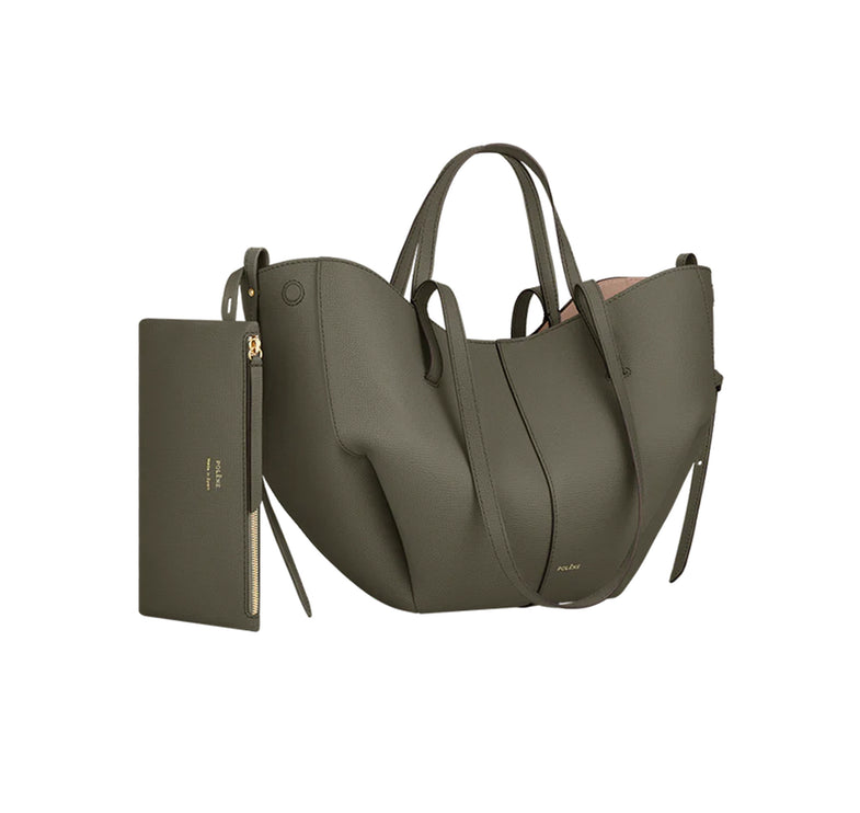 Polène Women's Cyme Mini Edition Textured Smoky Green