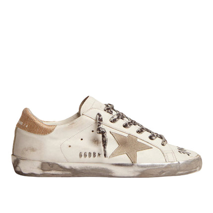 Golden Goose Women's Super Star Sneakers White Leather with Gray Suede Star