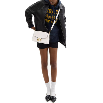 Coach Women's Soft Tabby Shoulder Bag Brass/Chalk