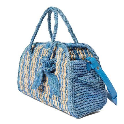 Jacquemus Women's The Small Raffia Turismo Blue/Natural