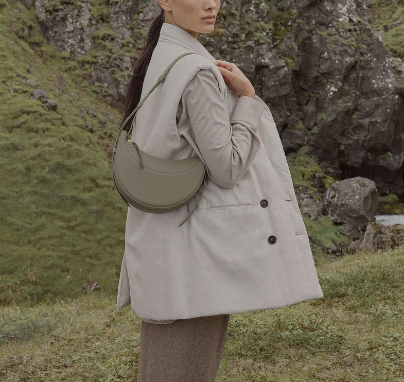 Polène Women's Numéro Dix Edition Textured Olive