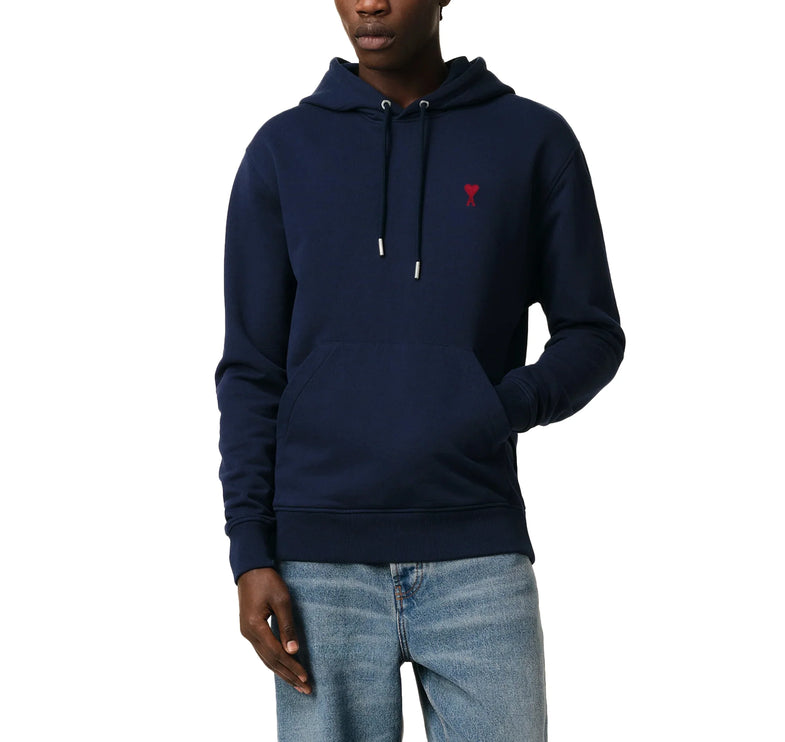 AMI Alexandre Mattiussi Unisex Ami de Coeur Hoodie Night Blue