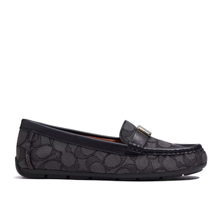 Coach Women's Mona Driver In Signature Jacquard Smoke/Coal/Black