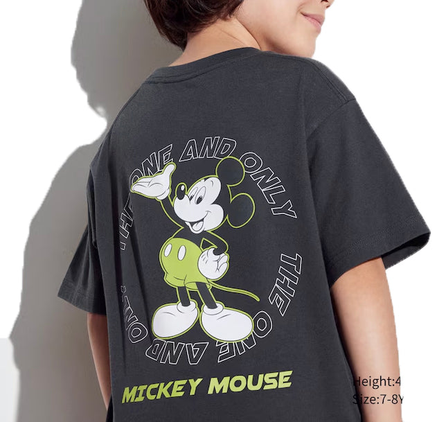 Uniqlo Kid's Disney UT Short Sleeve Graphic T-Shirt 08 Dark Gray