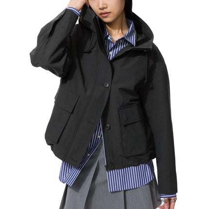 Uniqlo Women's Utility Cotton Blend Parka 09 Black